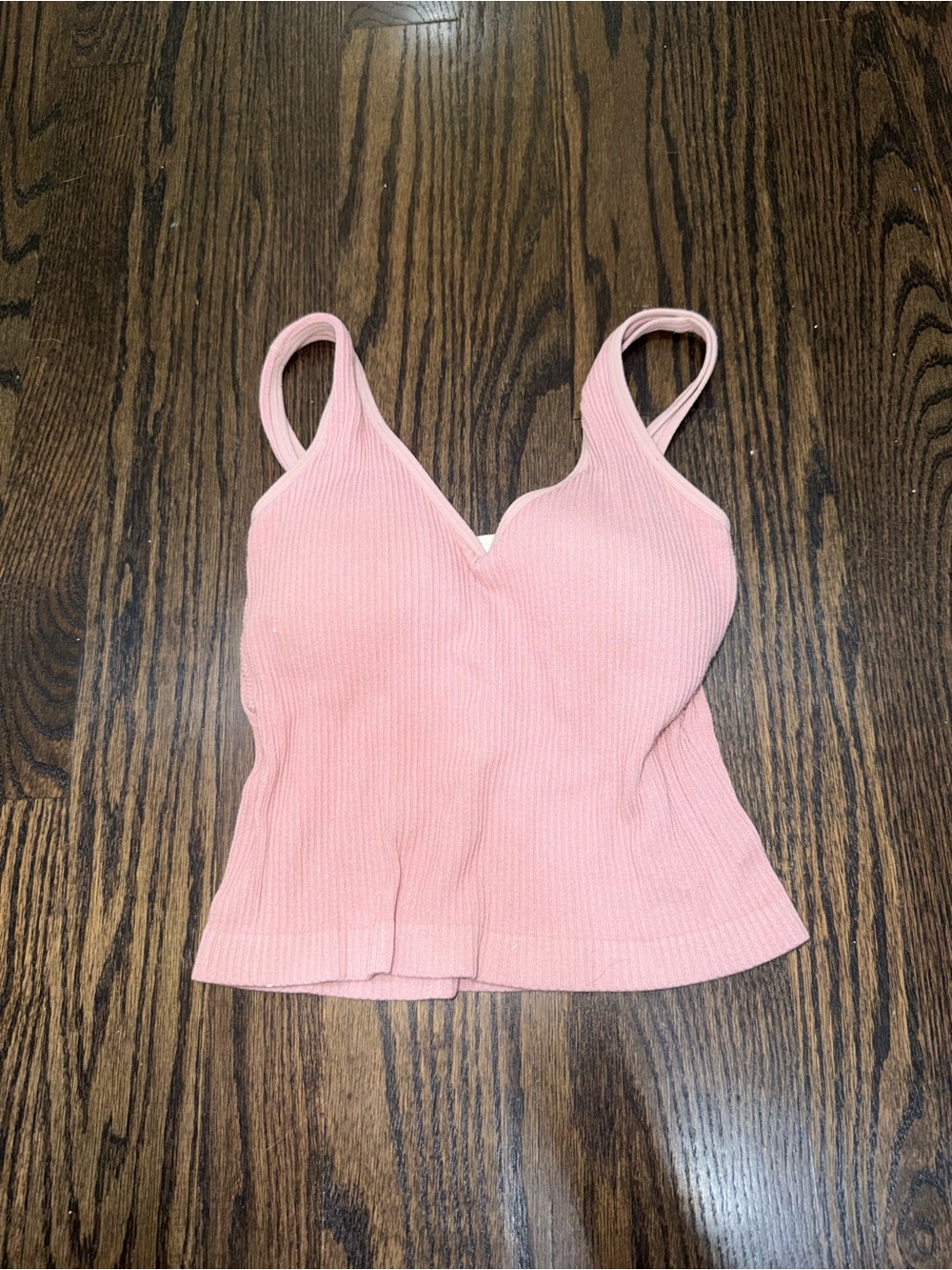 Altar'd State Ribbed Blush Pink V-Neck Tank